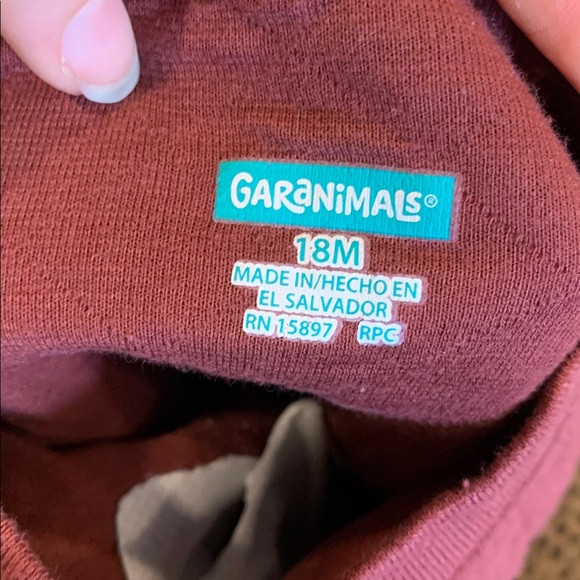 Kid's Unisex Garanimals Burgundy Quilted Christmas Tree Cotton Sweatshirt 18M - Picture 6 of 6